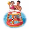 PANIER DE BASKET DE PISCINE FLOTTANT AVEC BALLON JAUNE / ROUGE