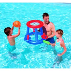 JEU DE BASKET GONFLABLE PISCINE 61CM BLEU/ROUGE