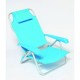 FAUTEUIL DE CAMPING MULTI POSITIONS AVEC OREILLER TURQUOISE