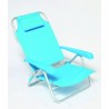 FAUTEUIL DE CAMPING MULTI POSITIONS AVEC OREILLER TURQUOISE